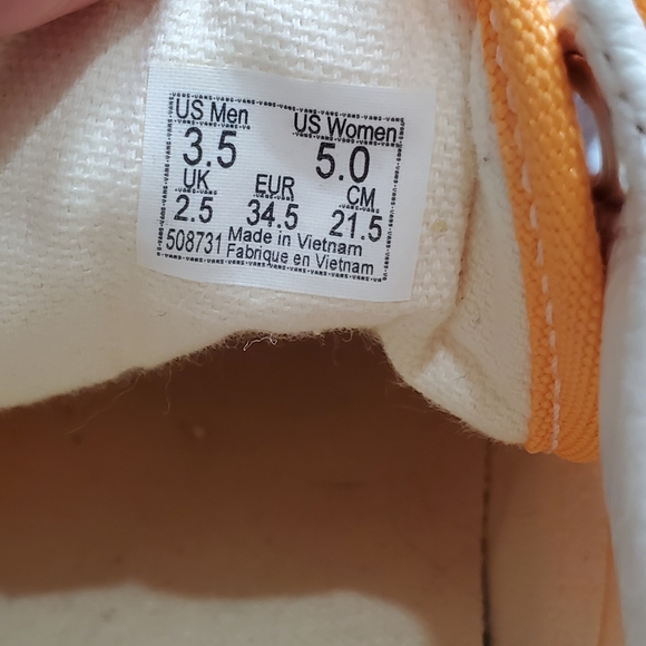 Vans skateboard orange sneaker shoes size 5 women - Picture 6 of 9